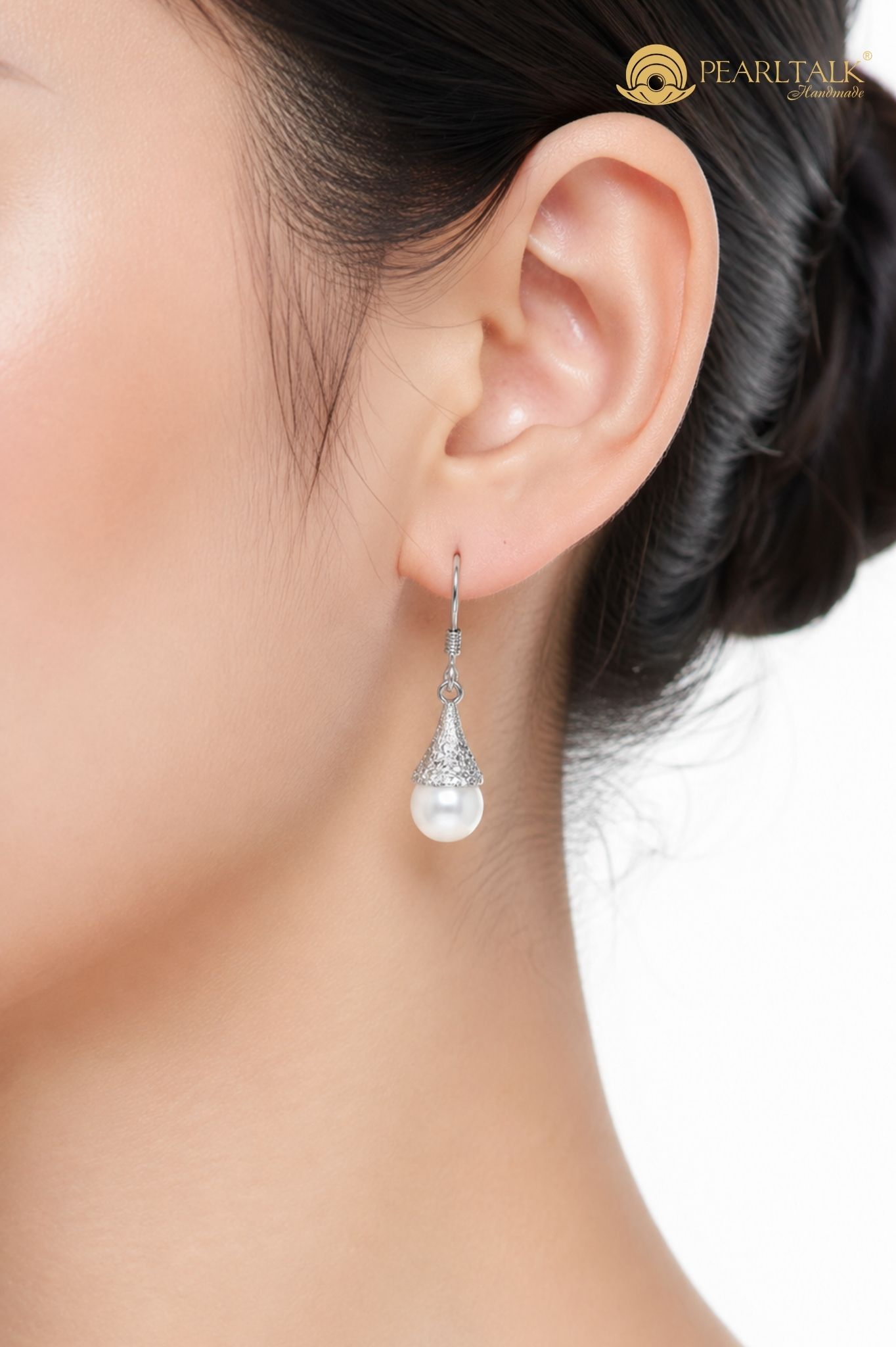 BÔNG TAI ELIZABETH TRẮNG GIỌT NƯỚC&nbsp;